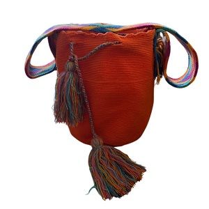 Orange Hand Woven Columbian Purse